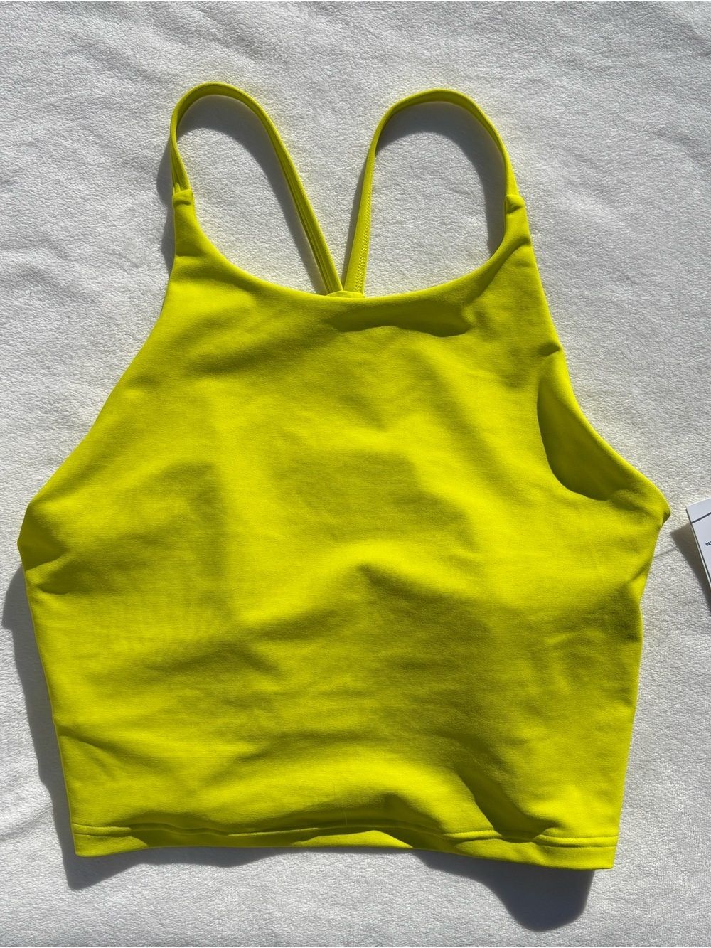 Old Navy Powersoft Neon Lemon Lime Activewear Crop Top